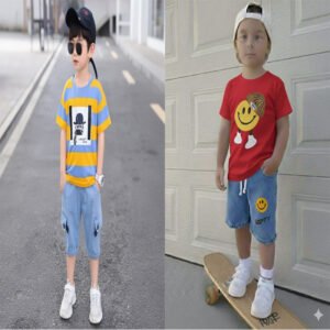 Premium Quality T-Shirt And Jeans Pant Combo Set For Baby