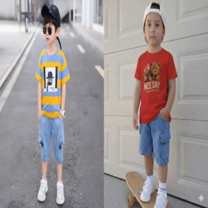 Premium Quality T-Shirt And Jeans Pant Combo Set For Baby