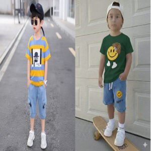 Premium Quality T-Shirt And Jeans Pant Combo Set For Baby