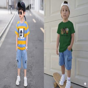 Premium Quality T-Shirt And Jeans Pant Combo Set For Baby