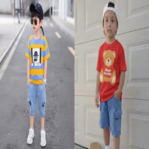 Premium Quality T-Shirt And Jeans Pant Combo Set For Baby