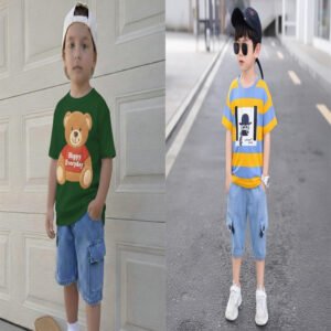 Premium Quality T-Shirt And Jeans Pant Combo Set For Baby
