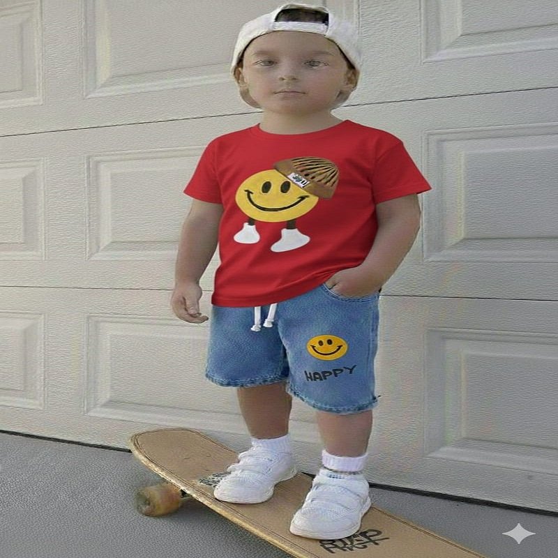 Premium Quality T-Shirt And Jeans Pant Combo Set For Baby