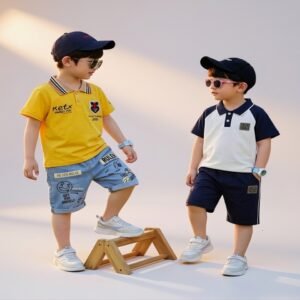 Premium Quality T-Shirt And Jeans Pant Combo Set For Baby